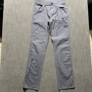 Duck Head Mens 30x34 Canvas 5-Pocket Pants Grey Blue Straight Leg Stretch Chino